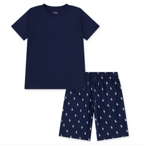 Pysj Kort Erm & Shorts Newport Navy