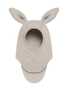 Balaclava Ears Wool Fleece Camel Melange