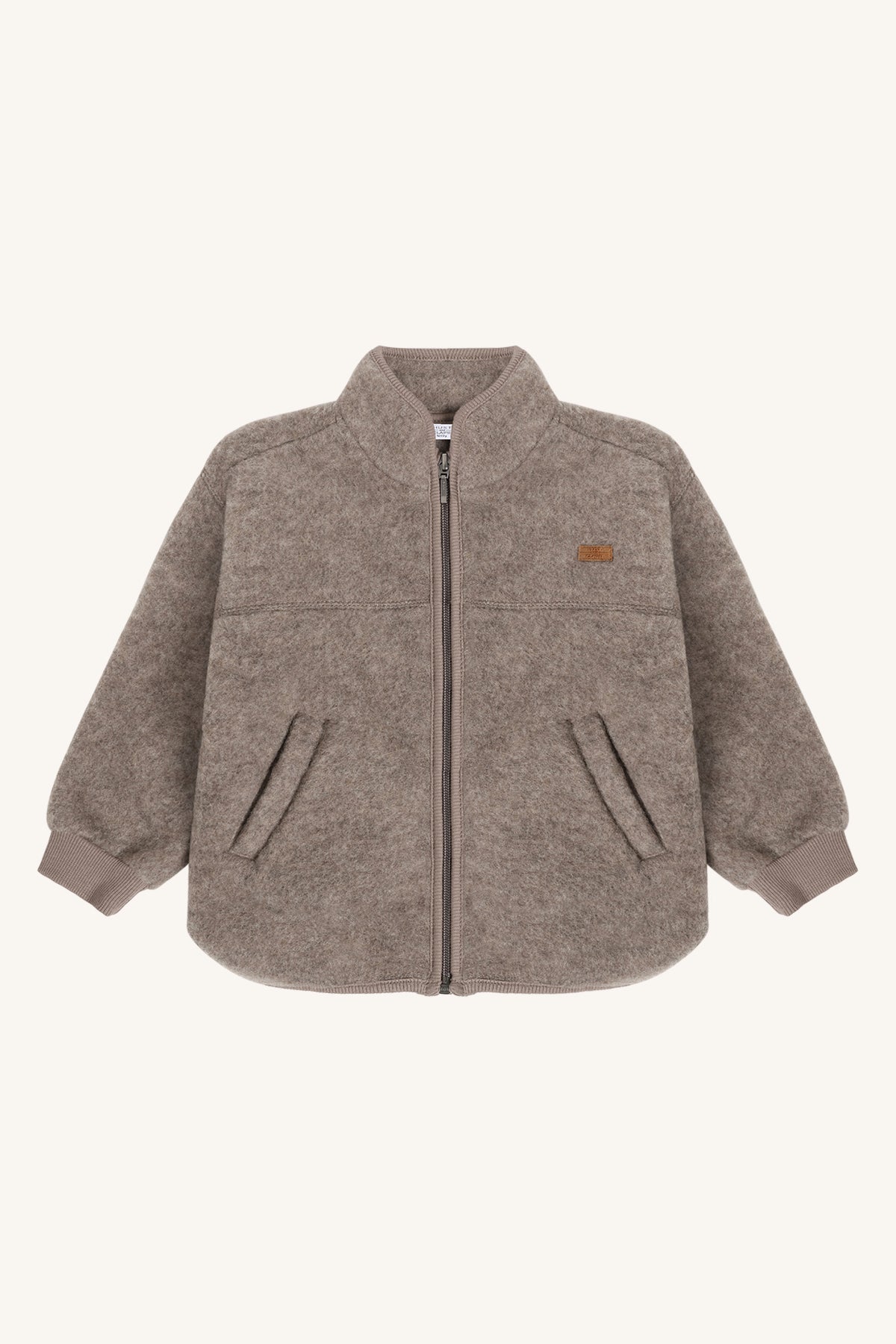 Jakke Emi Zip Wool Deer Melange