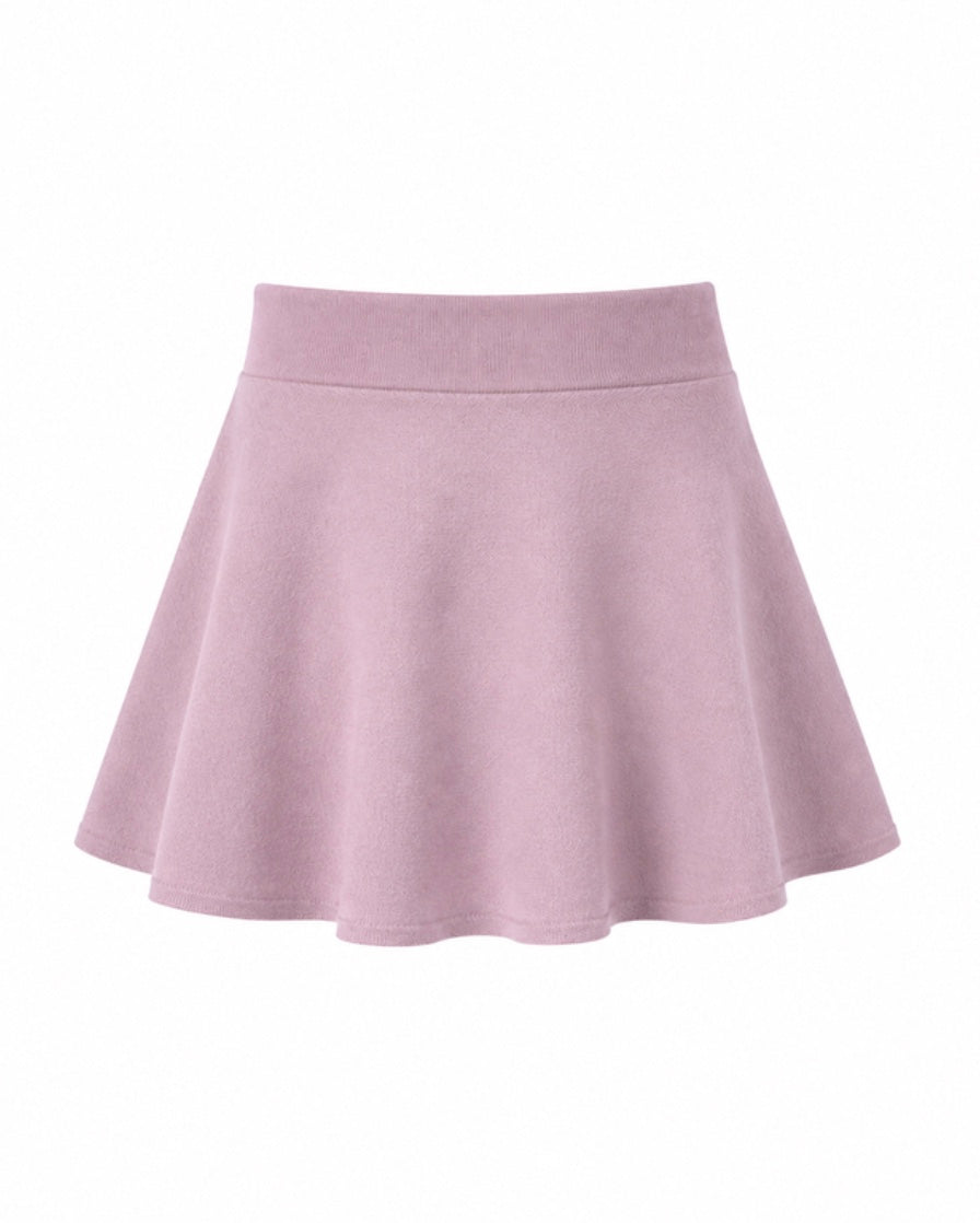 Skjørt Ull Lani Strikket Soft Pink