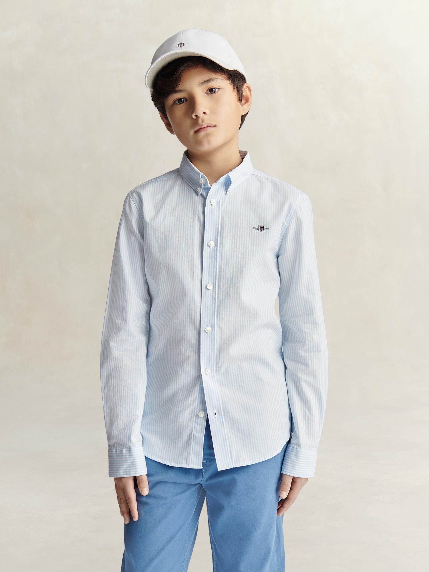 Skjorte Shield Oxford Stripe Sky Blue
