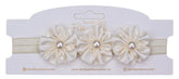 Hårbånd 3 Blomster Antique White