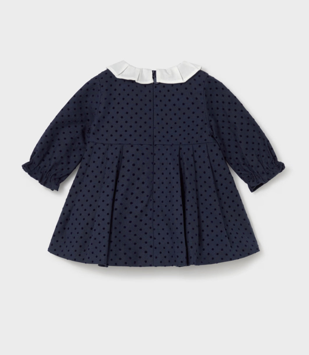 Kjole Flocked Navy