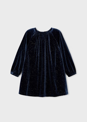 Kjole Sparkly Velvet Navy