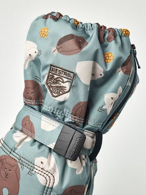 Votter Baby Zip Long Sea Blue Print