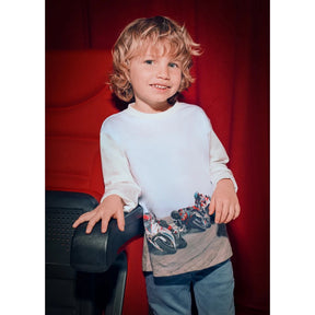 Genser Scene Print Motorcycle