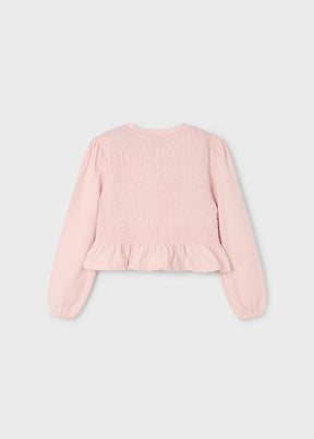 Genser Smocked Stiching Pastel