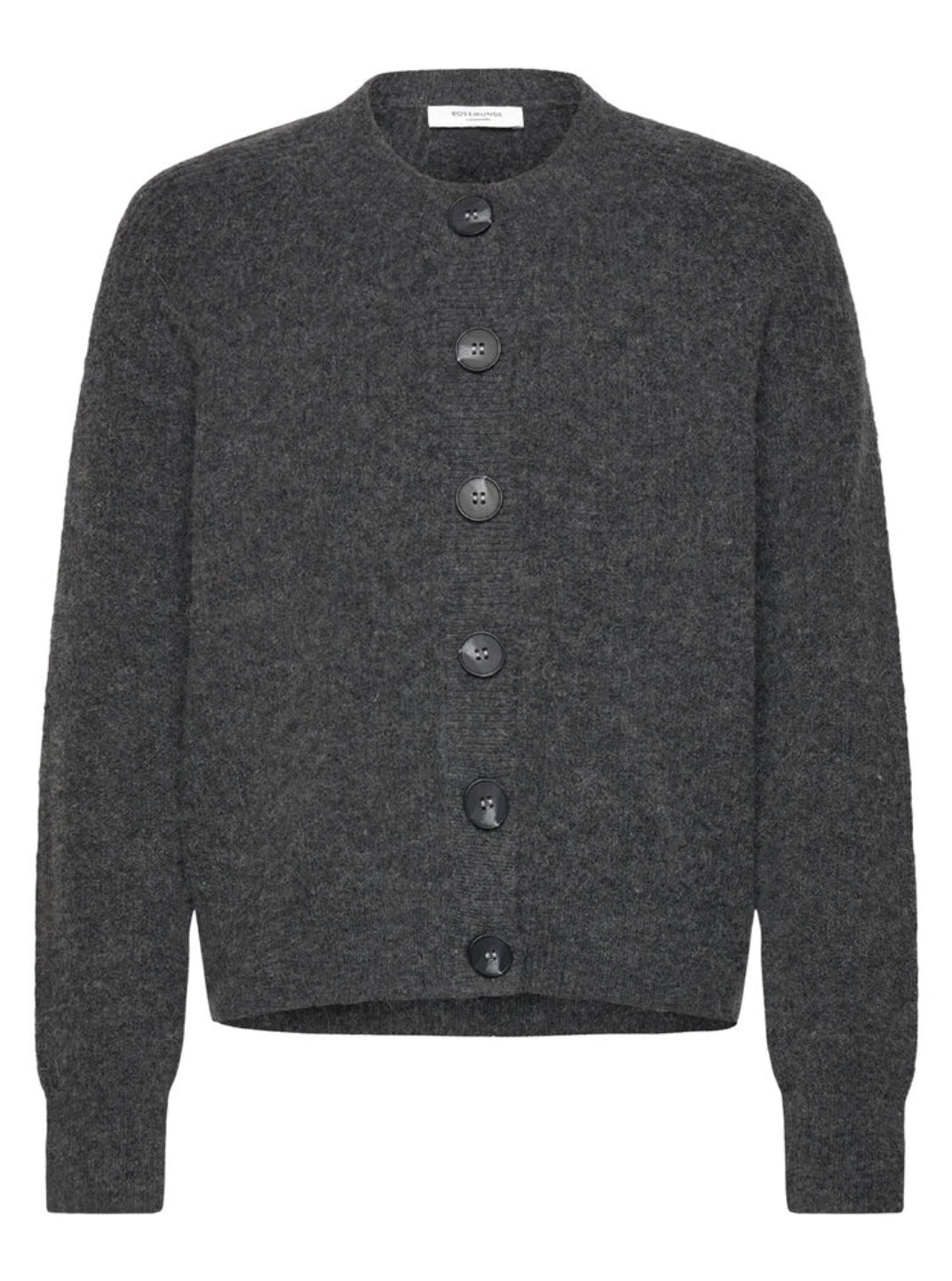 Cardigan Tinker Wool Blend LS Short Medium Grey Melange