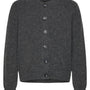 Cardigan Tinker Wool Blend LS Short Medium Grey Melange