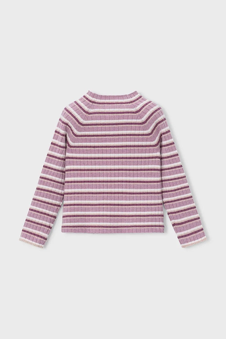 Genser Knitted Mockneck Violet Mix