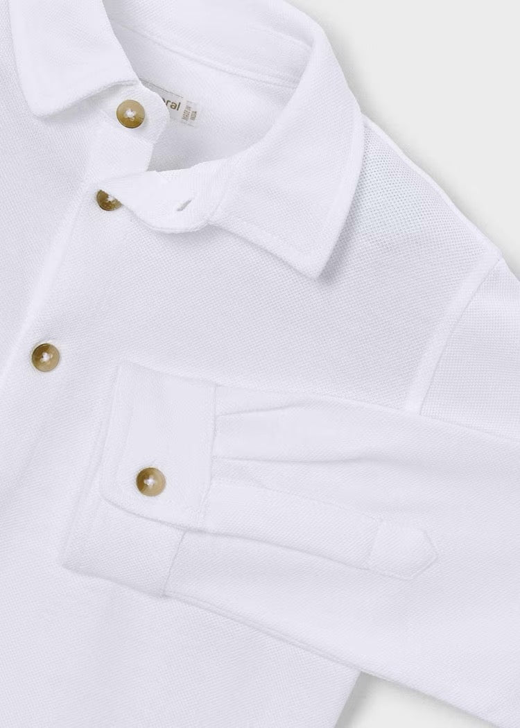 Skjorte Pique Knit White