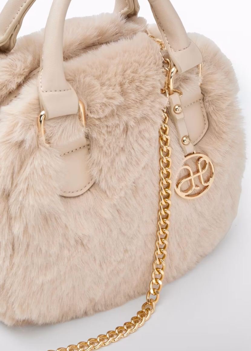 Veske Fur Handbag Champagne