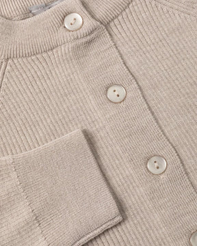 Cardigan Rib Light Lys Beige