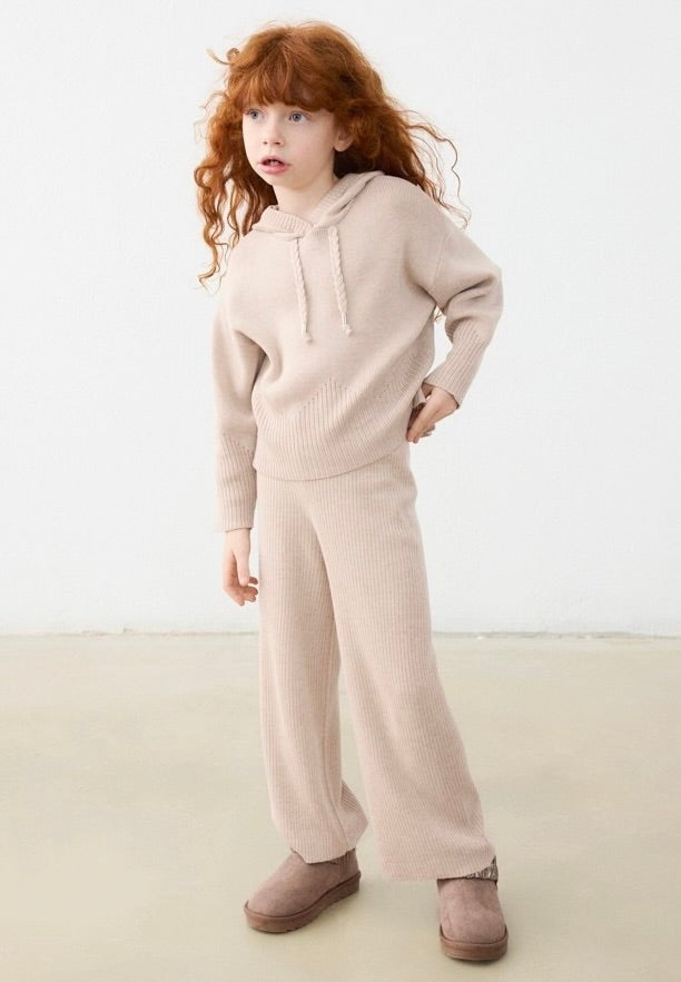 Sett 2-Deler Knit Hoodie Seed