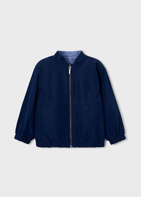 Jakke Reversible Windbreaker Linen Indigo