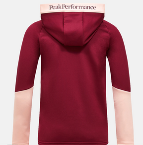 Jakke Rider Essentials Midlayer Zip Hood Vertical zenith / peach fuzz