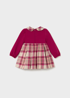 Kjole Plaid Combination Raspberry