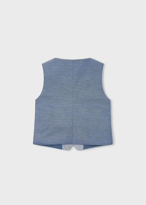 Vest Linen Indigo Stripes