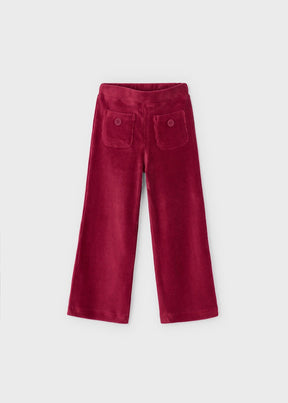 Bukse Corduroy Wide Cherry
