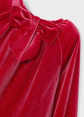 Kjole Sparkly Velvet Red