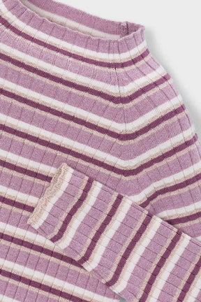Genser Knitted Mockneck Violet Mix