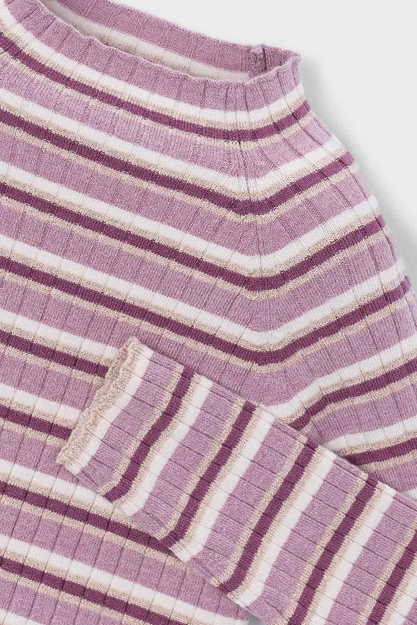 Genser Knitted Mockneck Violet Mix