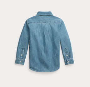 Skjorte Chambray Denim DK Blue