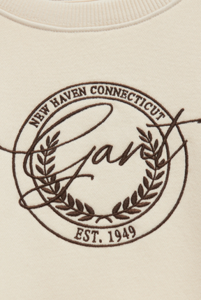 Genser Crest Crew Neck Cream