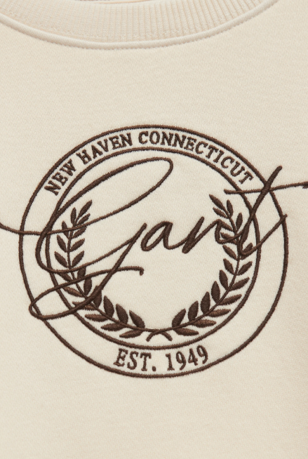 Genser Crest Crew Neck Cream
