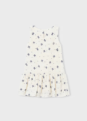 Kjole Knitted Bow Offwhite