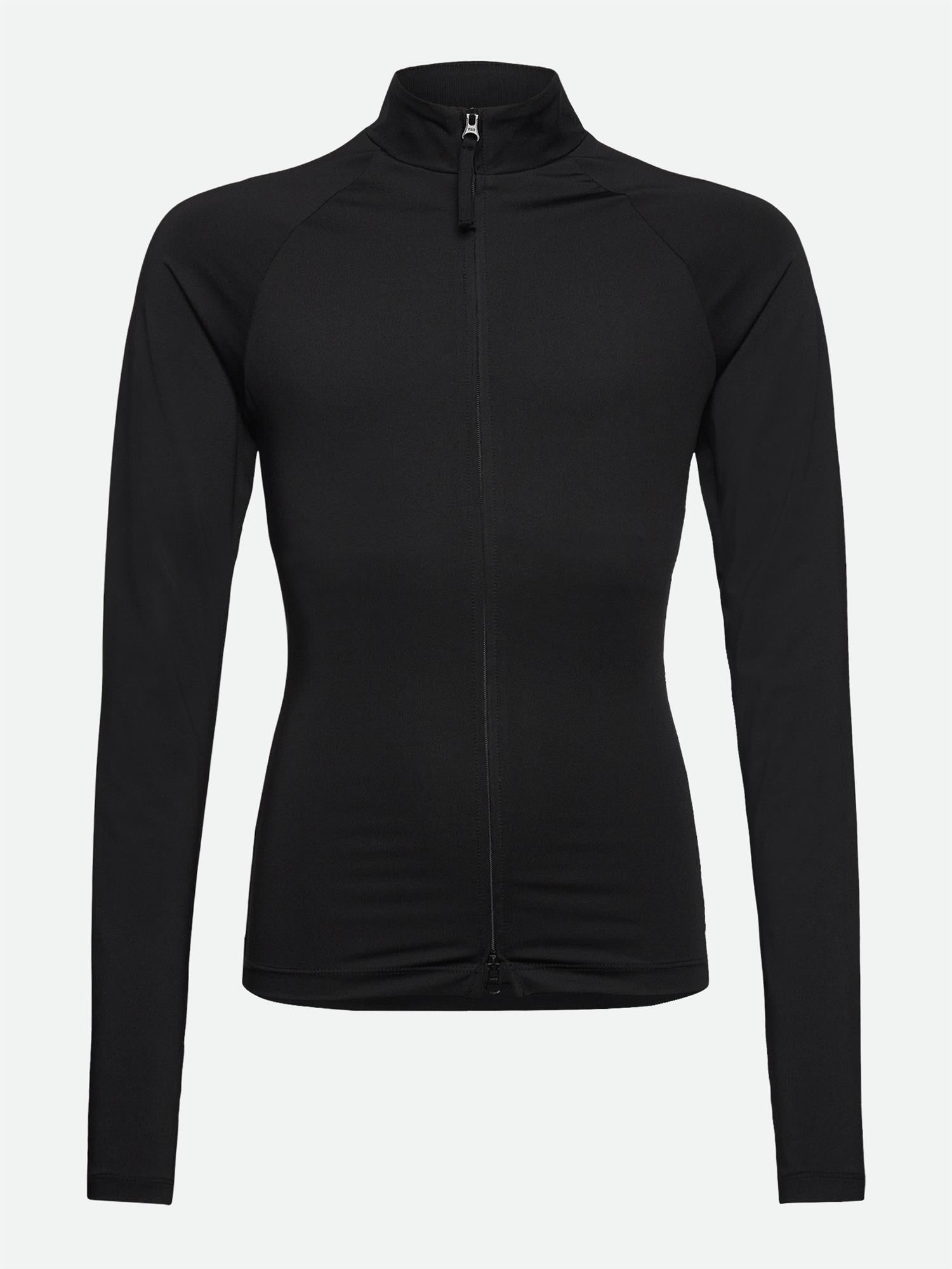 Jakke Billie LS Zipper T-Neck Black