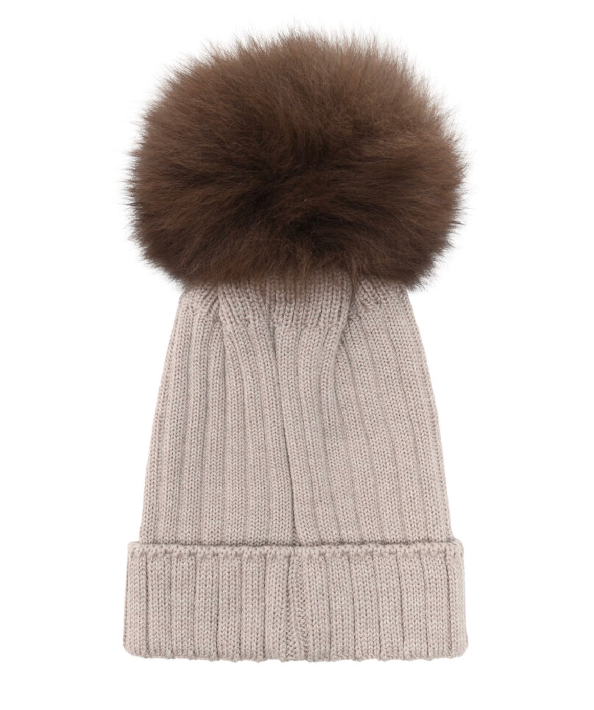 Lue Knit Alpaca Pompom Camel Melange