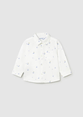 Skjorte Striper Linen Boat White
