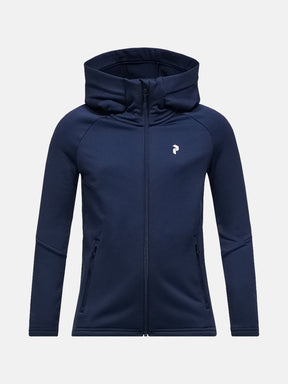 Jakke Rider Essentials Midlayer Zip Hood Blue Shadow/Blue Shadow