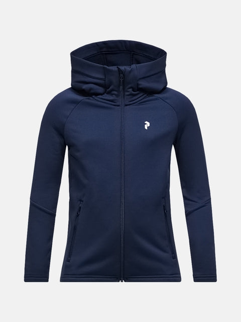 Jakke Rider Essentials Midlayer Zip Hood Blue Shadow/Blue Shadow