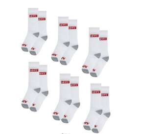 Sokker 6pk Regular Cut White