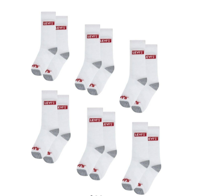 Sokker 6pk Regular Cut White