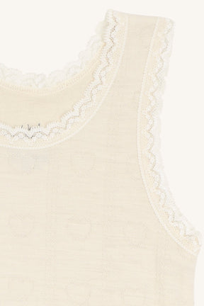 Singlet Faith Pointelle Ull Ivory