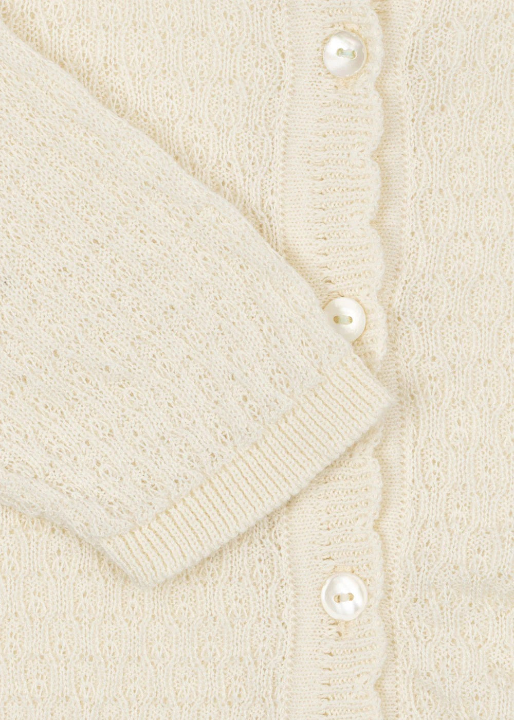 Cardigan Venti Pointelle Antique White