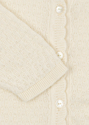 Cardigan Venti Pointelle Antique White