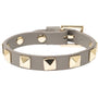 Armbånd Leather Stud Light Taupe