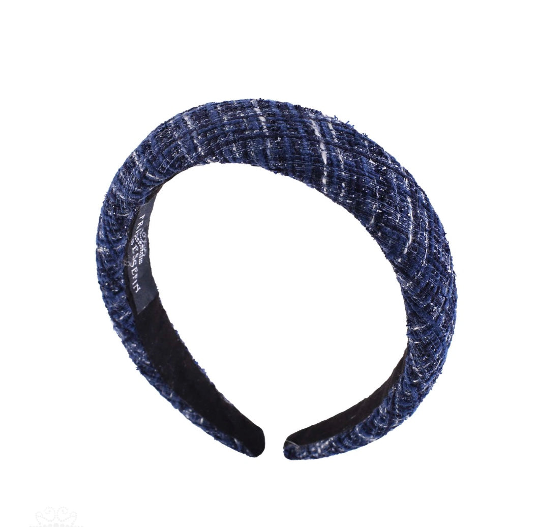 Hårbøyle Helena Plaid Navy