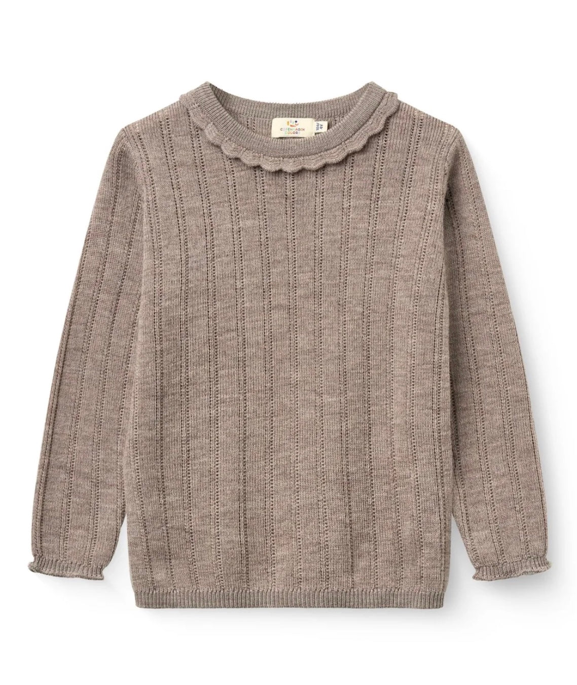Genser Merino Pointelle Natural Melange