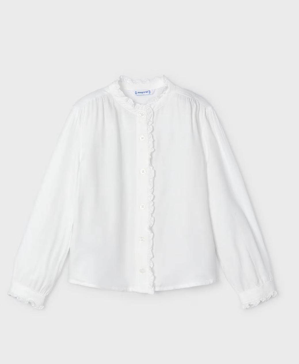 Bluse Ruffle Off White