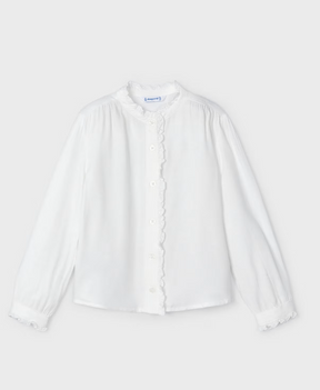 Bluse Ruffle Off White