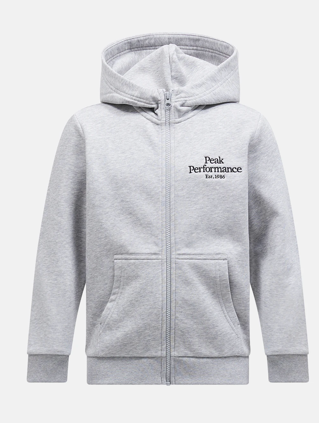 Hettejakke Jr Original Zip Hood Grey Melange