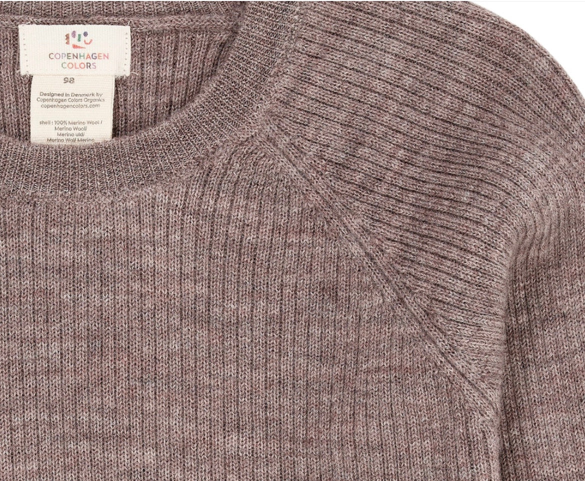 Genser Merino Classic Rib Natural Melange