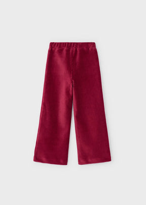 Bukse Corduroy Wide Cherry