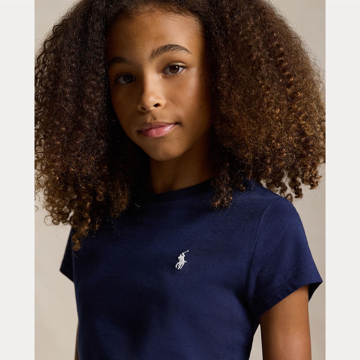 T-skjorte Girl Cotton Jersey Navy