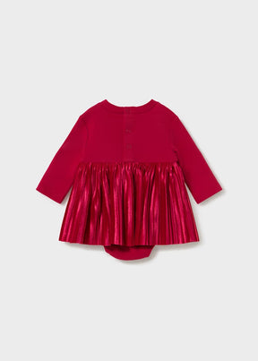 Kjole Pleated/Bow Red